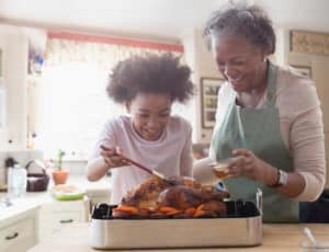 Woman Child Cooking