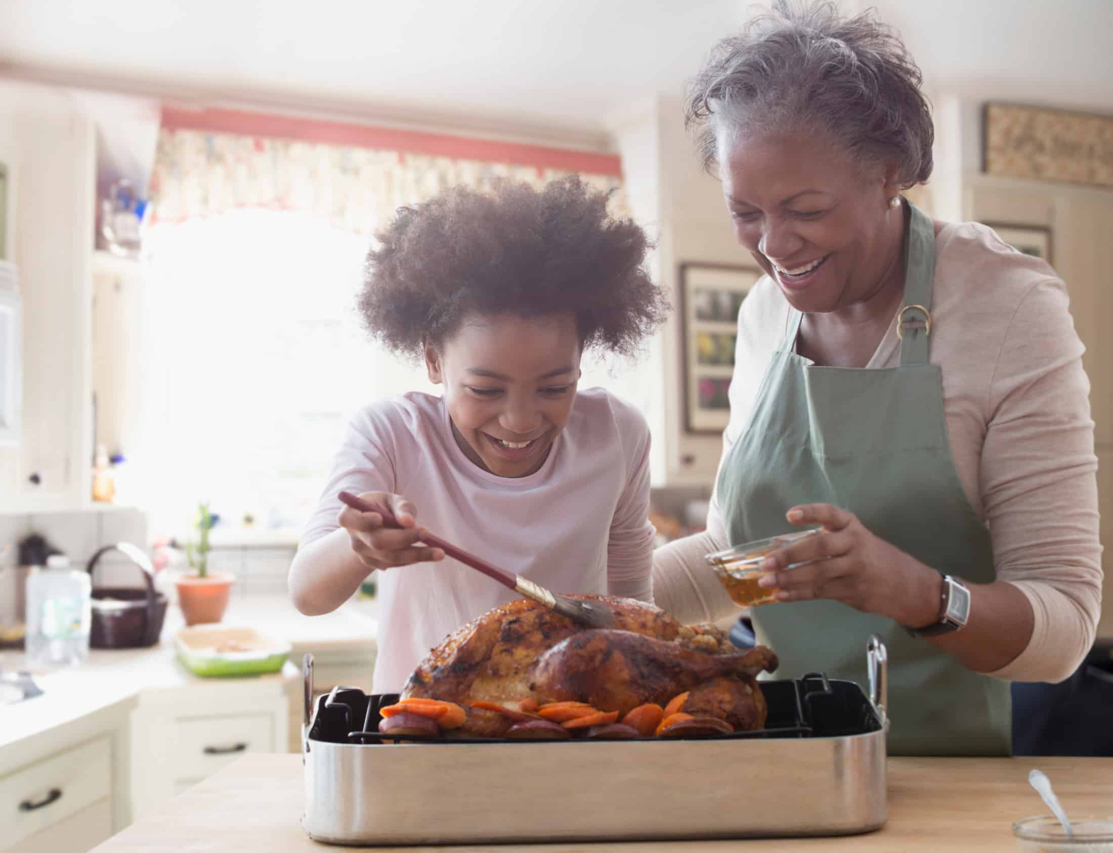 woman child cooking