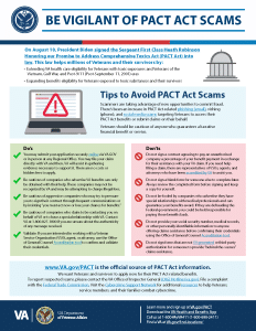 Tips To Avoid Pact Act Scams