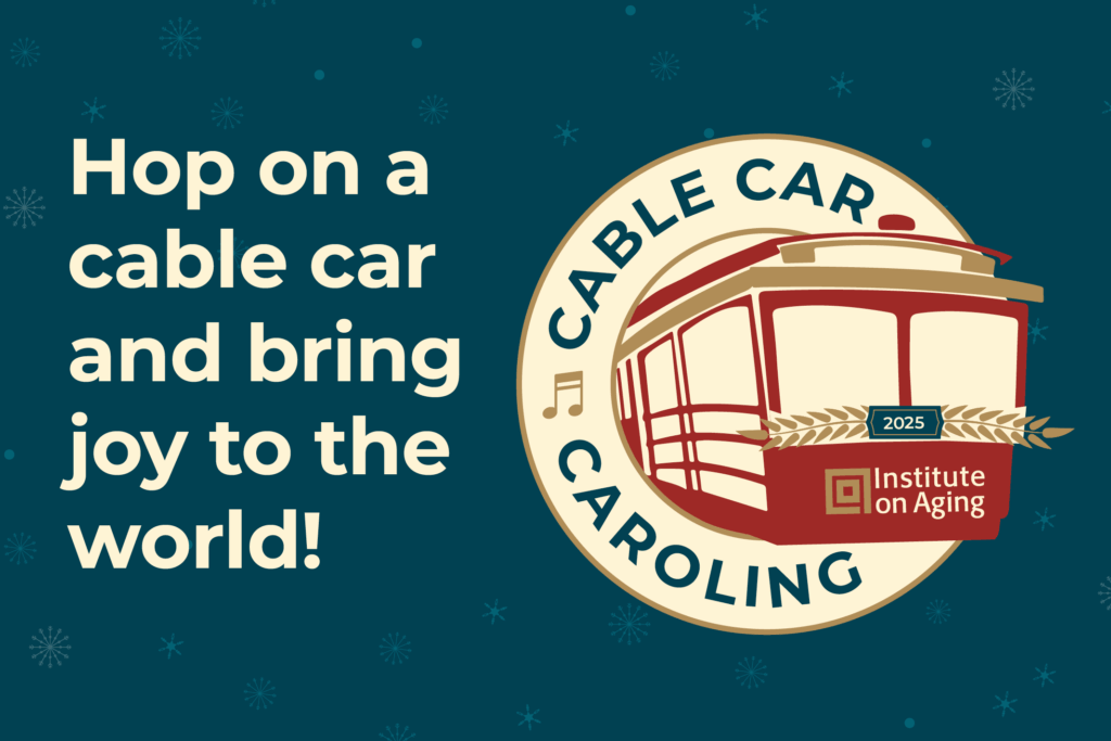 Cable car caroling event announcement